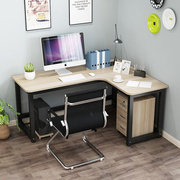 简约时尚转角办公桌办公室职员单人台式电脑桌家用卧室拐角写字桌