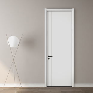 极简卧室门室内门白色房门房间门，实木复合烤漆门，套装门木门定制门