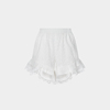 superr原创设计宫廷，复古感法式白色蕾丝，拼接花边轻薄花苞短裤