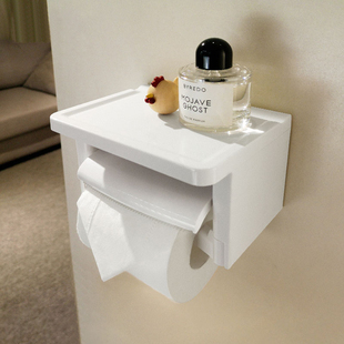 免打孔纸巾架纸巾盒卫生间，厠所abs防水厕纸架置物架卷纸器手纸架
