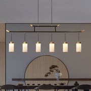 新中式长方形云石吊灯茶室餐厅，现代简约极简中国风u创意个性书房