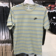NIKE/耐克男子夏季条纹休闲运动宽松透气短袖T恤 DZ2986-386