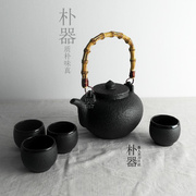宜兴紫砂创意手工茶壶粗陶高负离子煮茶壶茶炉大品提梁壶