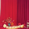 宝宝宴装扮背景红布酒红绒布舞台幕布背景台桌布拍摄布料红色幕布