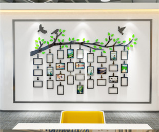 团队风采办公室教室，装饰企业文化照片亚克力墙贴3d立体背景墙展示