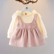 童装女童春季长袖连衣裙，1-2-3岁女宝宝韩版公主裙，婴儿春天小裙子