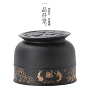 一品仟堂茶叶罐陶瓷大号醒茶罐，普洱茶叶盒茶饼罐子装存储茶罐茶具