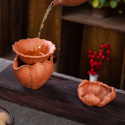 紫砂茶滤公道杯套组家用创意，陶瓷一体茶叶过滤网，全瓷茶漏茶具配件