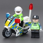 乐高第三方交通警察特警系列反派人仔囚犯人特种兵积木人拼装玩具