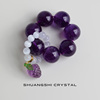 天然紫水晶手链念珠手捻手串，葡萄跑环指尖小串，紫色复古小众礼物