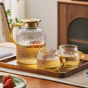 家用冷水壶玻璃耐高温凉水壶大容量客厅果汁壶凉白开水杯茶壶套装