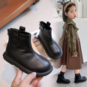女童靴子儿童短靴女秋冬款，2023冬季鞋子，加绒童靴小女孩马丁靴