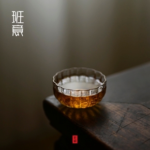 耐热玻璃品茗杯家用加厚玻璃水杯日式茶具耐高温小茶杯酒杯小品杯