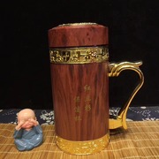 红豆杉水杯 赤柏松养生杯子 红豆杉茶杯保温杯木雕摆件工艺品