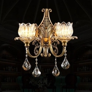 议价厂销澳米双头壁灯铜灯客厅卧室餐厅双头壁灯欧式铜壁灯美式双
