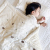 婴儿安抚豆豆绒秋冬加厚毛毯，宝宝毯子双面绒安抚盖毯冬季保暖恒温