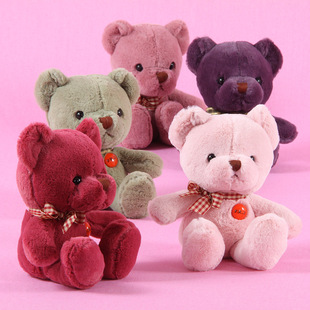 五彩毛绒玩具小熊正版，小泰迪布娃娃儿，童女生日礼物公仔