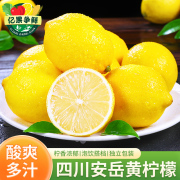 四川安岳黄柠檬(黄柠檬)5斤新鲜水果现摘皮薄香水青酸甜柠奶茶店专用