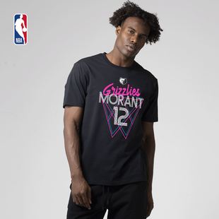 NBA 灰熊队 莫兰特 荧光系列 运动时尚舒适圆领短袖T恤