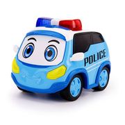 儿童警车联盟玩具车，宝宝男女孩，迷你小汽车声光合金回力变形机器人