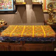 藏布藏传(布藏传)民族风小金刚十字杵布艺桌布，台布藏式长方形盖布桌布