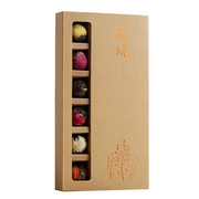 云南普洱花茶龙珠礼盒装18颗生茶，玫瑰茉莉牡丹6味组合花茶