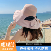 防晒帽女夏季防紫外线，大檐帽遮脸渔夫帽户外透气遮阳帽太阳帽