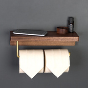 北欧卫生纸卷纸架卫生间纸巾架免打孔厕纸架，实木纸巾盒厕所置物架