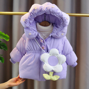 女童冬季棉衣儿童棉袄洋气加厚女宝宝棉服外套3羽绒棉服小童1-5岁