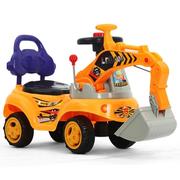 大型四轮挖掘机可坐可骑大号，儿童挖土机铲车男孩，工程车玩具可坐人