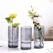 创意玻璃花瓶透明大号水养，玫瑰干花鲜花，富贵竹玫瑰花瓶客厅摆件