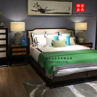 恒宜刺猬紫檀1.8米双人床实木家具现代简约新中式花梨木6尺婚床