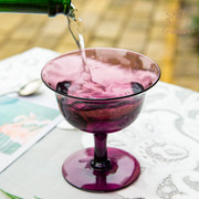 酒杯ins风小清新紫色浪漫香槟杯鸡尾酒水晶玻璃欧式奢华中古摆件