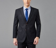 杉系列深灰色两粒扣单排绅士，商务修身单西服(单西服)男士fxwb6028