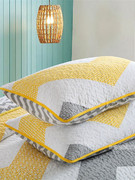 厂美式双面纯棉拼布绗缝被2023轻奢高级感床盖欧式四季通用新