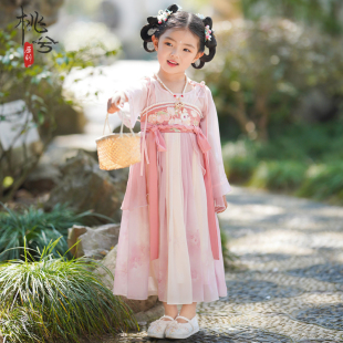 六一儿童汉服连衣裙女童春夏，2023中国风，超仙古装舞蹈表演服装