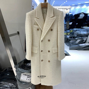 羊毛呢大衣女2023冬季韩版时尚加厚中长款高级感毛呢西装外套