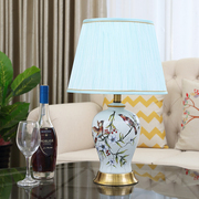 美式古典台灯卧室床头灯家用客厅书房温馨欧式新中式陶瓷床头