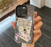 韩国ins原创卡通可爱彩色拼贴适于iphone15promax手机，壳15pro按键全包，14透明黑边防摔13promax保护套14pro潮x