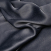 意大利进口黑色垂坠顺滑棉缎人绉肌理100%天丝棉面料设计师布料
