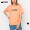 Stussy斯图西Design Corp潮流宽松黑色浅荧光橘色女士休闲短袖T恤