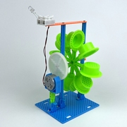 水力发电模型科技小制作水轮车，发电科学实验儿童玩具学生手工diy