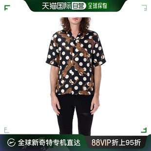 香港直邮amiri男士，amiri圆点印花短袖，保龄球衬衫