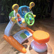 四合一智趣小火车儿童模拟方向盘宝宝开车玩具真模拟驾驶室