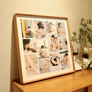 实木照片墙家庭记实相框组合全家大相框挂墙婚纱照相框洗照片
