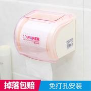 厕所卷纸筒卫生间手纸架，强力吸盘免打孔厕，纸盒创意浴室防水纸巾盒