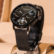 马克华菲士手表瑞士品牌名表镂空机械表奢侈品金属手表