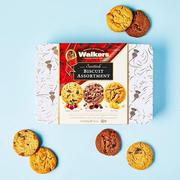 walkers黄油什锦曲奇饼干，礼盒装英国进口300g巧克力红梅燕麦铁盒
