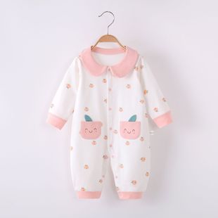 婴儿衣服连体衣秋装6个月9个月12个月，宝宝套装纯棉爬服秋季连体服