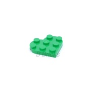 乐高lego零配件亮绿色，396136294357爱心，桃心3x3基础板